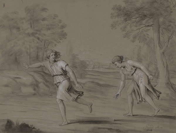 Academic Composition Study Atalante And Hippomenes Or Meilanion 1804