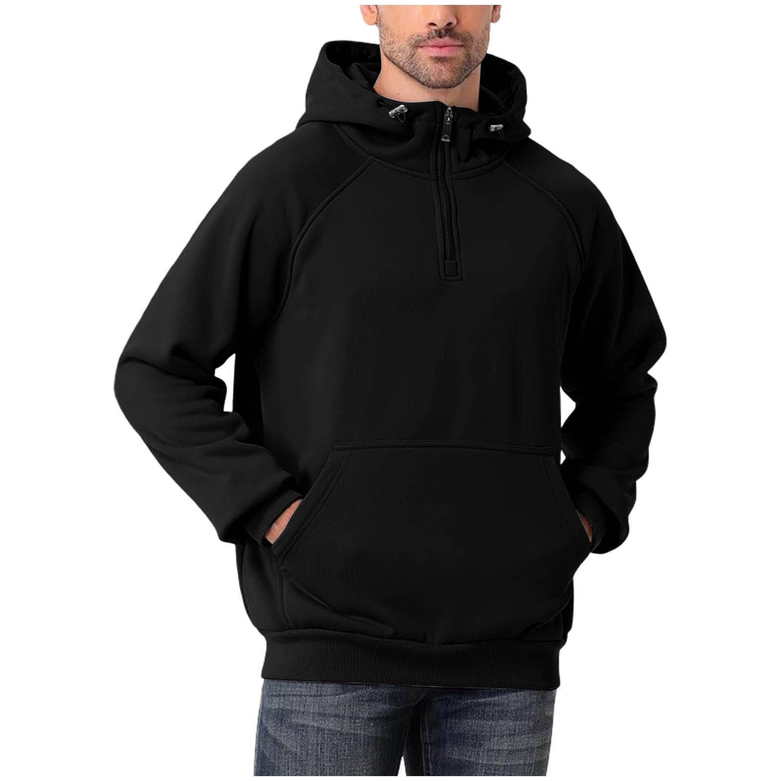 Herren-Sweater mit Kapuze und Reißverschluss