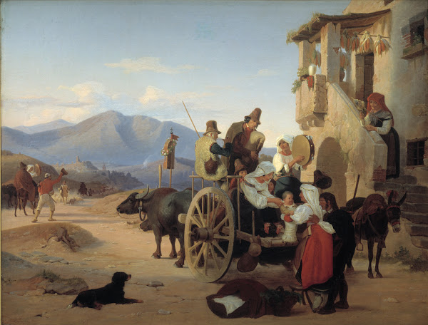 Roman Peasants Going to Market 1836   1837