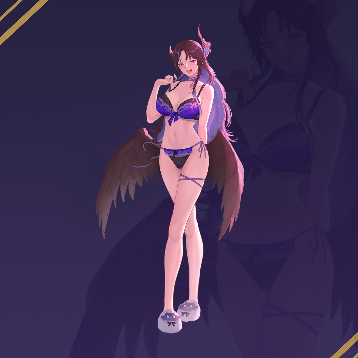 Nerissa Ravencroft Pajama Lingerie Standee by Pawz212