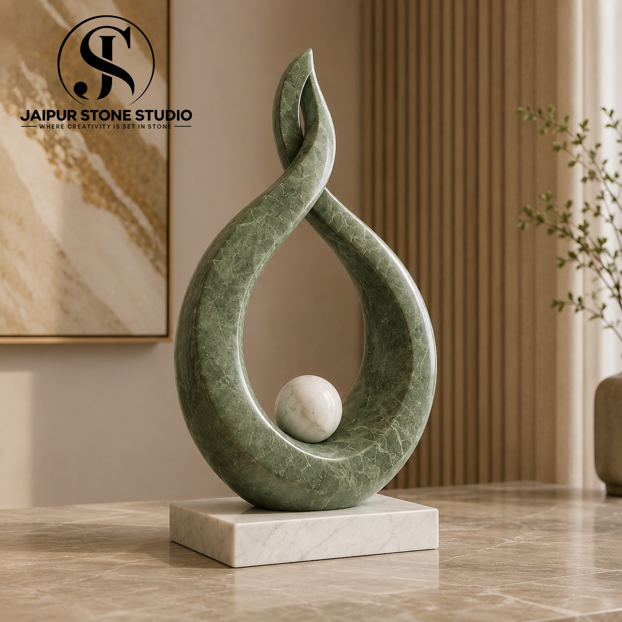 Harmonious Twist Marble & Stone Sculpture