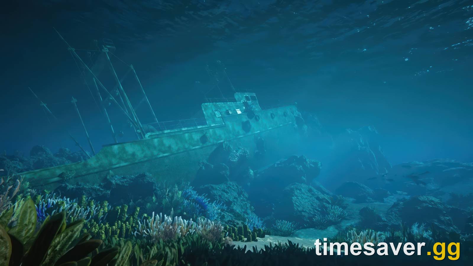 Isles of Abyss deep-sea shipwreck and ocean environment in Once Human — the survival setting you explore and gather in