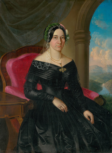 Portrait of a Seated Lady with a Landscape in the Background 18701875