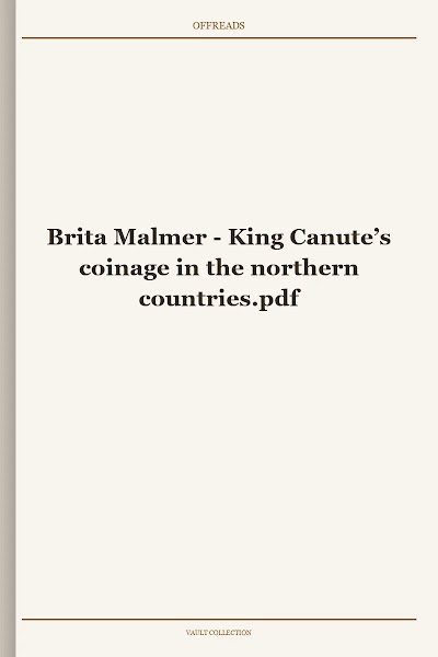 King Canute’s coinage in the northern countries