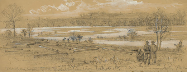 Skinkers Neck on the Rappanhannock below Fredericksburg VA 1862