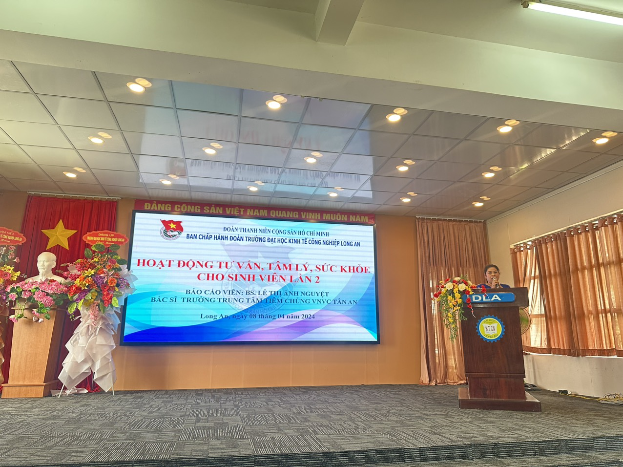 Báo cáo viên BS: Lê Thị Ánh Nguyệt – BS Trưởng TT tiêm chủng VNVC Tân An