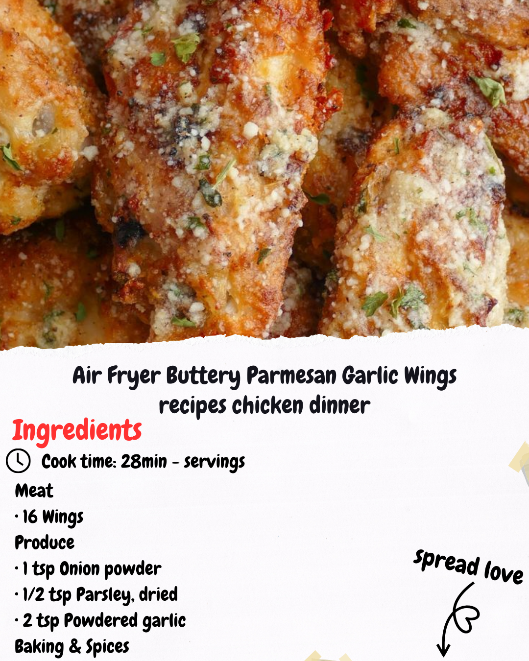 Air Fryer Buttery Parmesan Garlic Wings recipes chicken dinner
