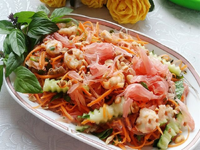 Gỏi Tôm Bưởi Chua Giòn