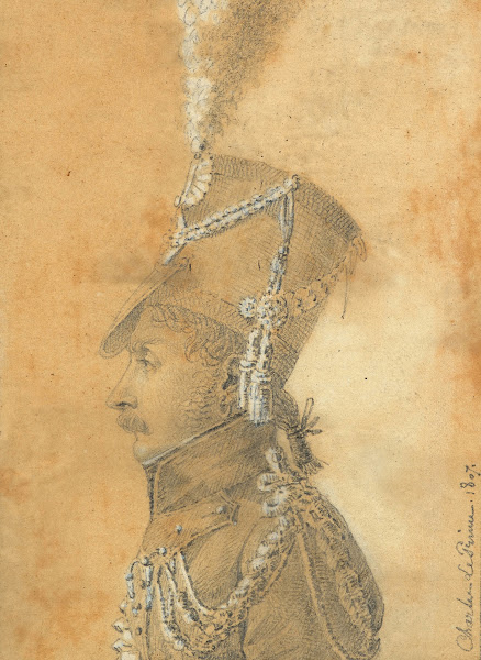 Hussard en buste de profil 1807