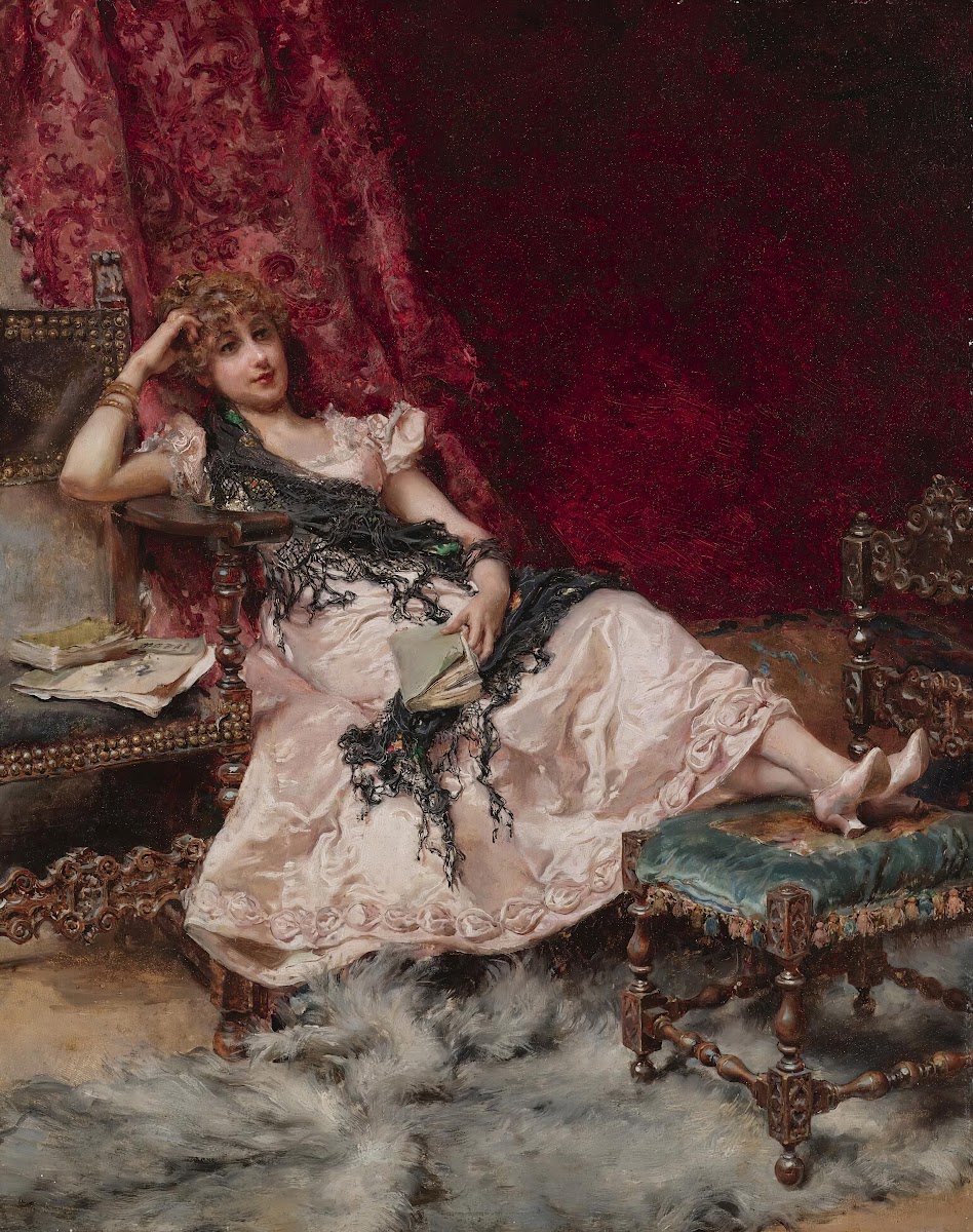 Mujer En Reposo Daydreams 1886