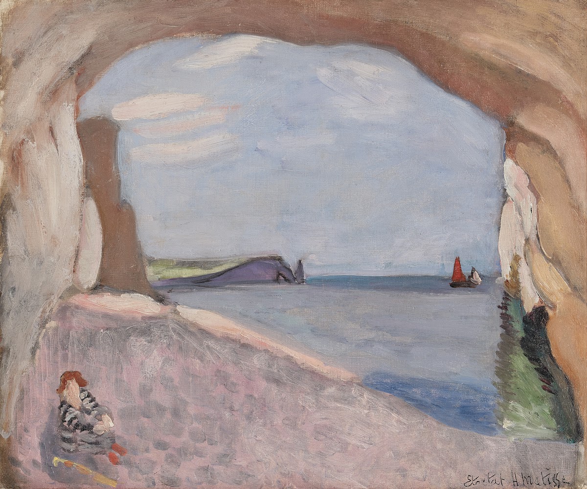 Étretat la voile rouge 1920