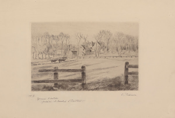 Prairie et moulin à Osny 1885