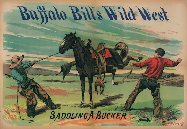 Buffalo Bills Wild West Saddling A Bucker 1889