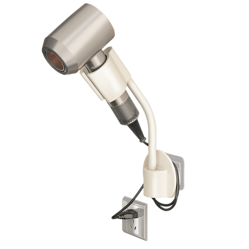 Wall holder for hair dryer, ABS, no drilling
