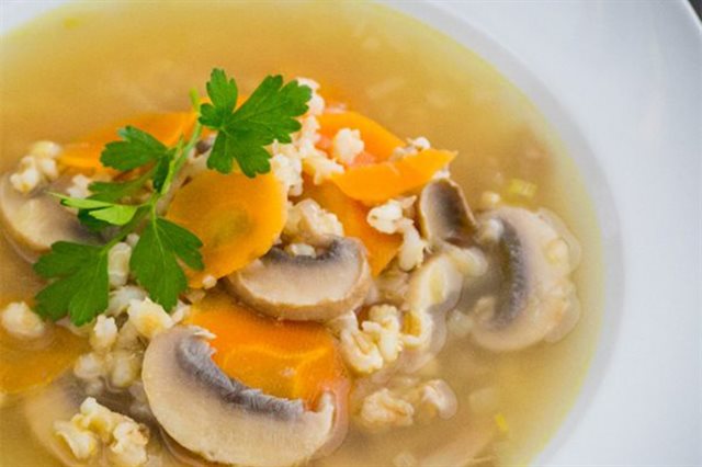 Canh Nấm Cà Rốt Đại Mạch