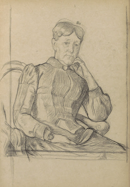 Portret van een zittende vrouw de kin rustend op de linkerhand 1874   1925