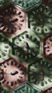 Abstract Hexagon Grid with Rotating Elements Animation Free Download – Envato Elements