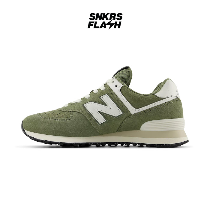 NEW BALANCE 574 DARK OLIVINE SEASALT - Size 39.5