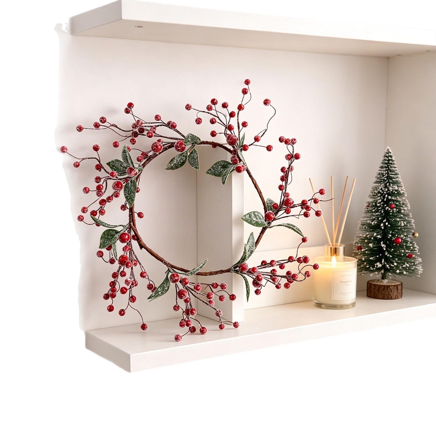 Weihnachtskranz mit roten Beeren