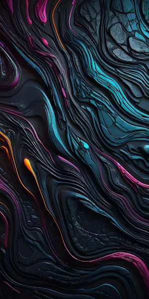 Abstract Fluid Layered Waves iPhone Wallpaper Background
