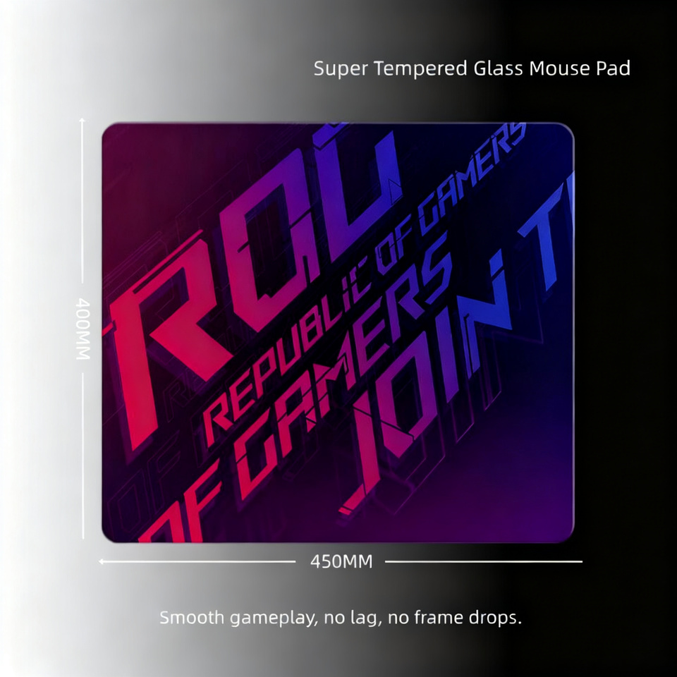 Tempered glass pad for gaming mouse