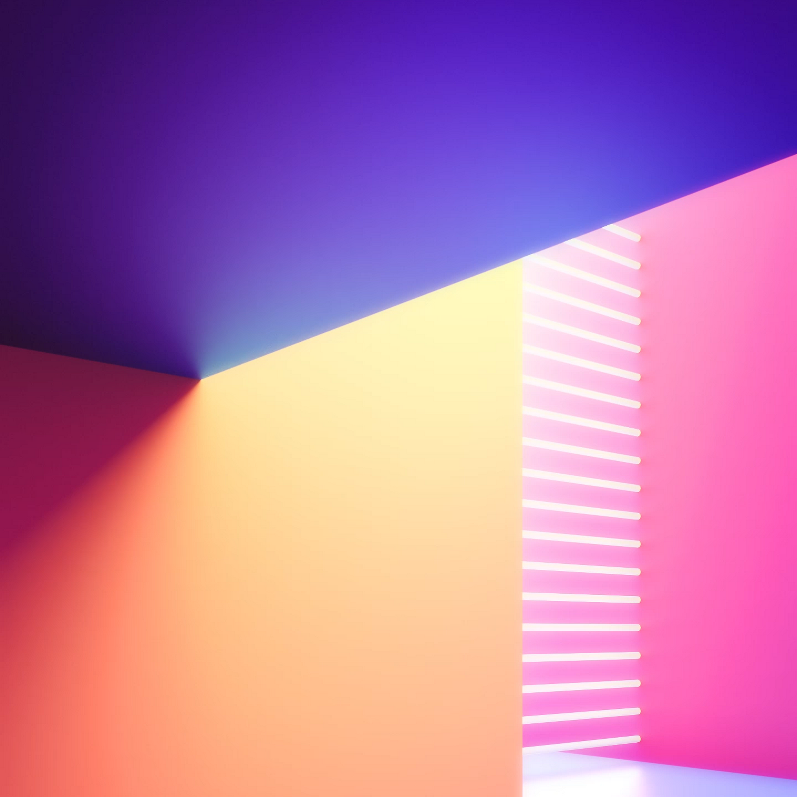 Download Vibrant Geometric Corner Lighting 2K iPhone