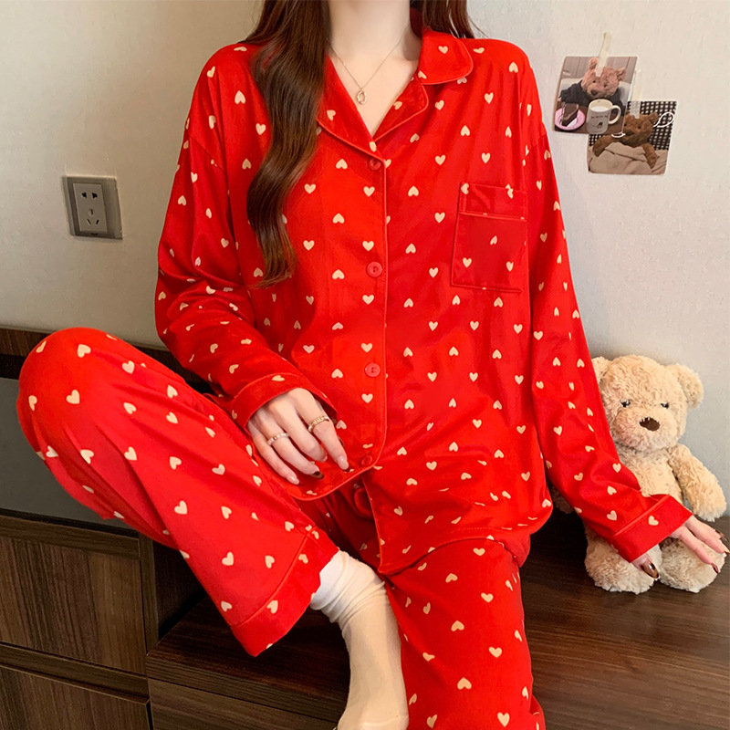 Women's Loungewear, Long Sleeve, Christmas Bear Design