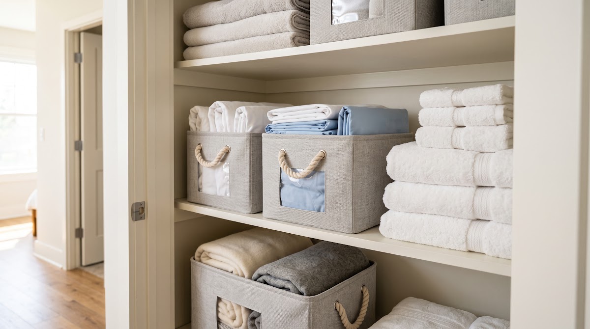 Best Linen Closet Organizers for Towels and Bedding (2026) - BEST BUDGET — IN CONTEXT