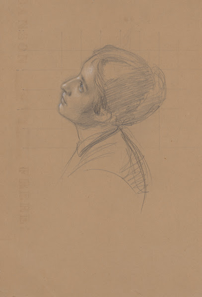 Study of a female head for the figure of Queen Jadwiga in the painting Queen Jad