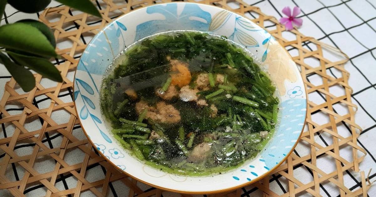 Canh tần ô nấu tôm thịt