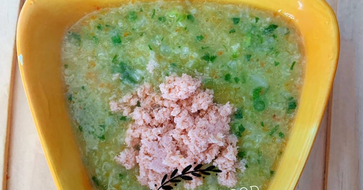Cháo cá hồi rau củ 🥣🥕