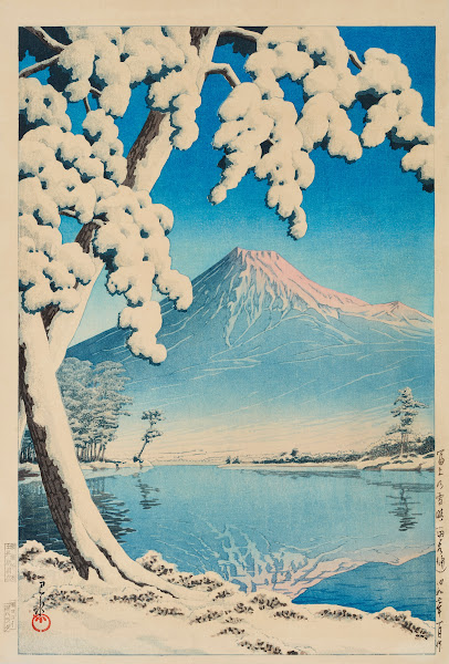 Fuji no yukibare Tagonoura Clearing after a snowfall on Mount Fuji Tagonoura Bea