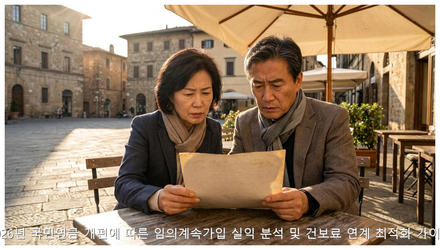 2026년 국민연금 개편에 따른 임의계속가입 실익 분석 및 건보료 연계 최적화 가이드 핵심 안내 및 분석 인포그래픽 (3)