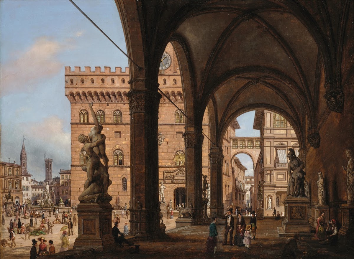 Florence a View of Piazza della Signoria from the Loggia dei Lanzi