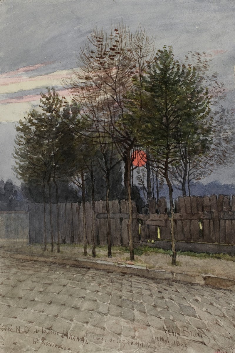 Vue du côté Nord Ouest de la rue Lakanal au Grand Montrouge 1895