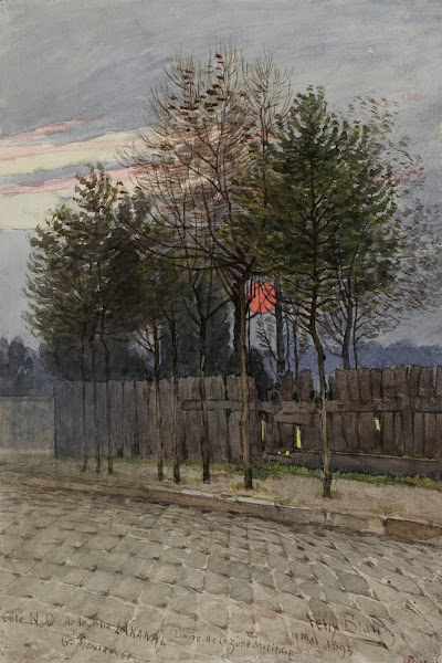 Vue du côté Nord Ouest de la rue Lakanal au Grand Montrouge 1895
