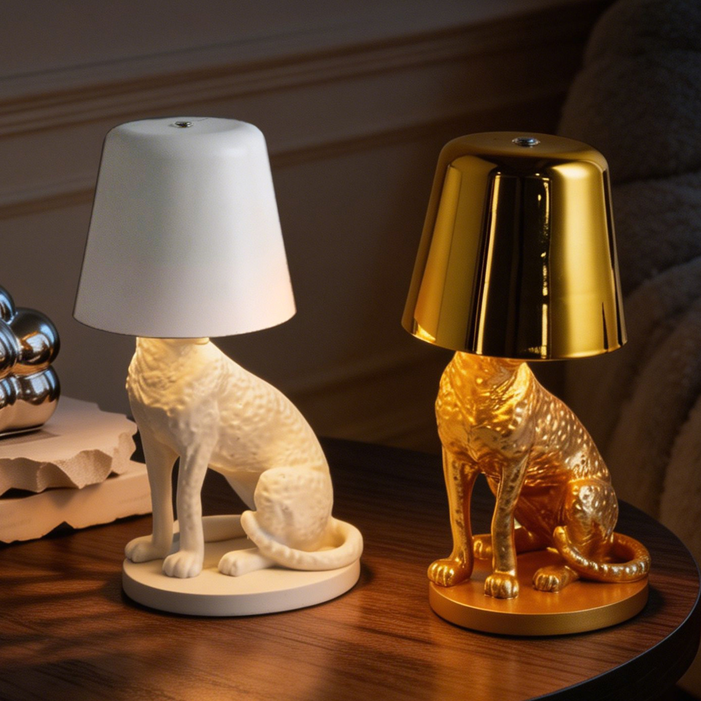 Crouching Leopard Table Lamp