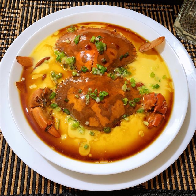 Cua Hấp Trứng Kiểu Trung Hoa