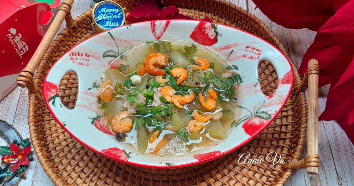 Canh bí nấu tôm thịt