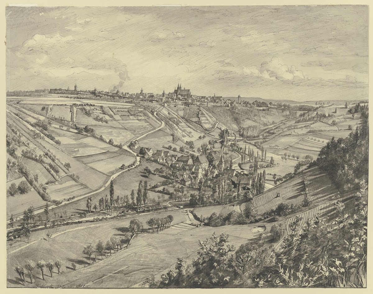 Blick auf Rothenburg ob der Tauber 1885