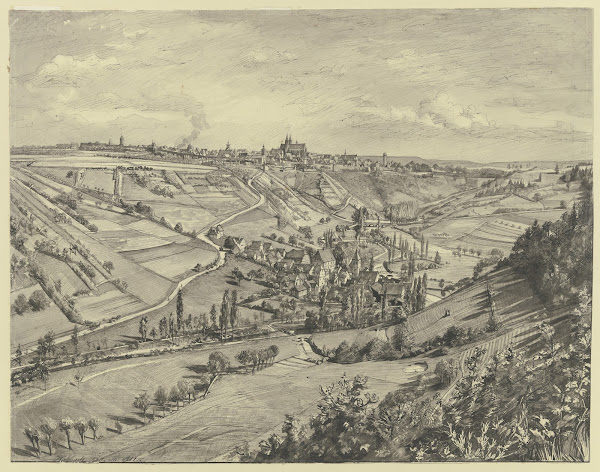 Blick auf Rothenburg ob der Tauber 1885