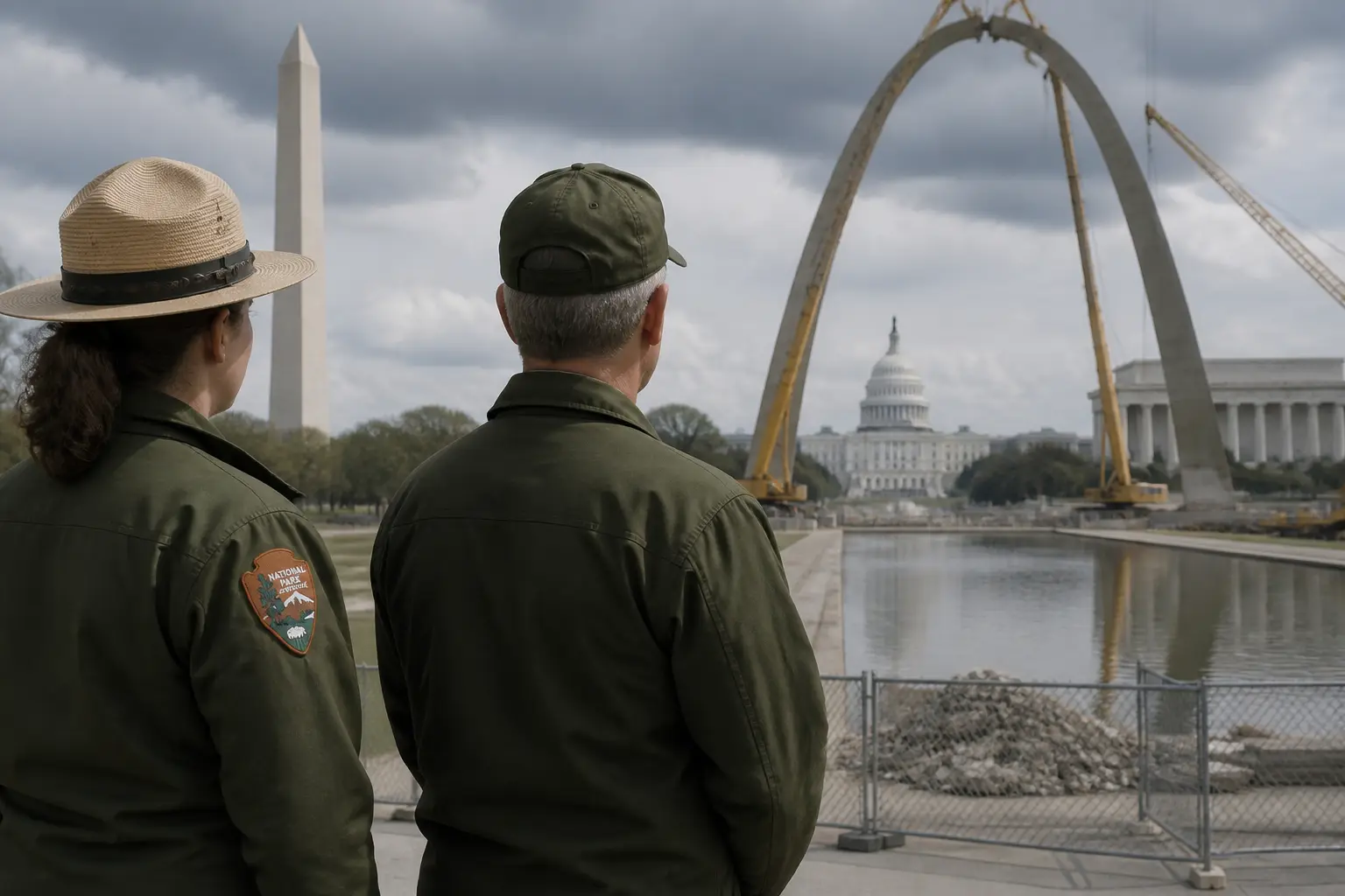 Editorial image for National Park Service acknowledges Trump arch will harm DC monuments
