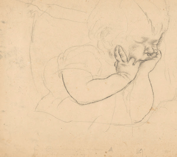 Studie van een slapend kind studie voor drukwerk 1913 1945
