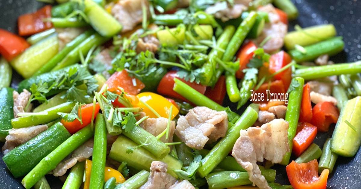 Măng Tây Ớt Chuông Xào Thập Cẩm