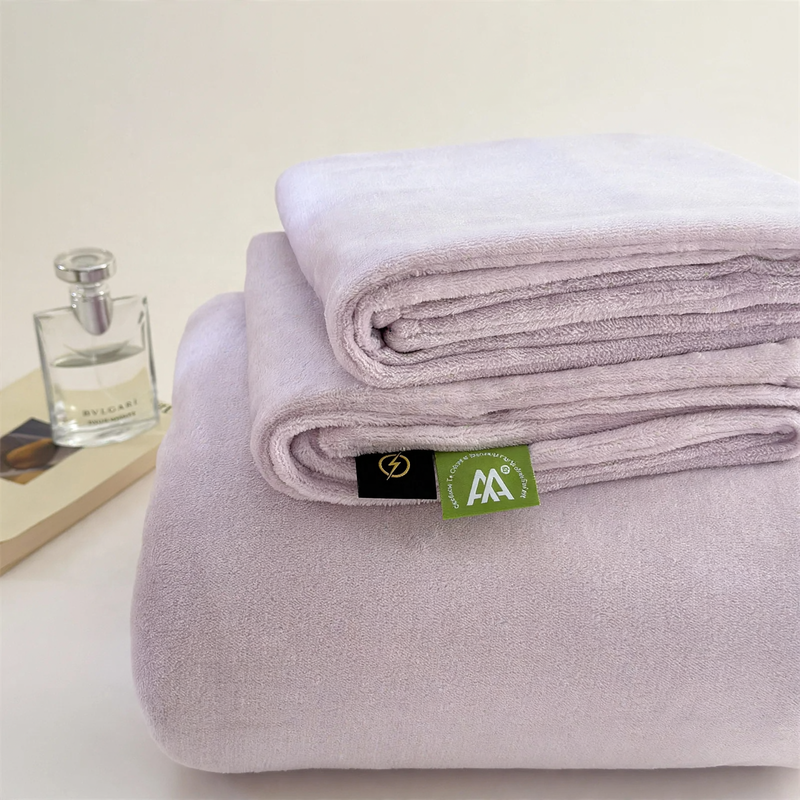 Soft milk fiber fleece pillowcase, solid color, warm