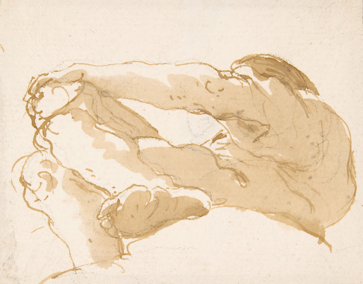 Seated Man Turned Towards the Left Seen from Below 16961770