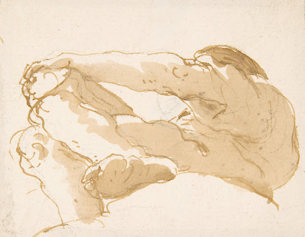 Seated Man Turned Towards the Left Seen from Below 16961770