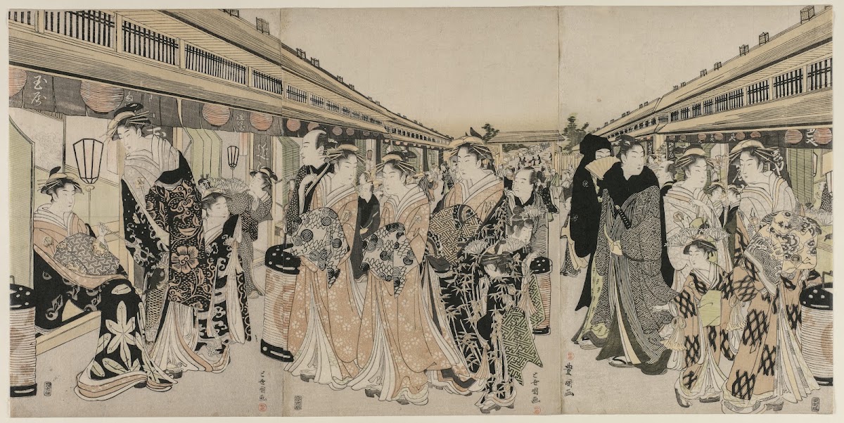 Courtesans Promenading on the Nakanocho c 1790
