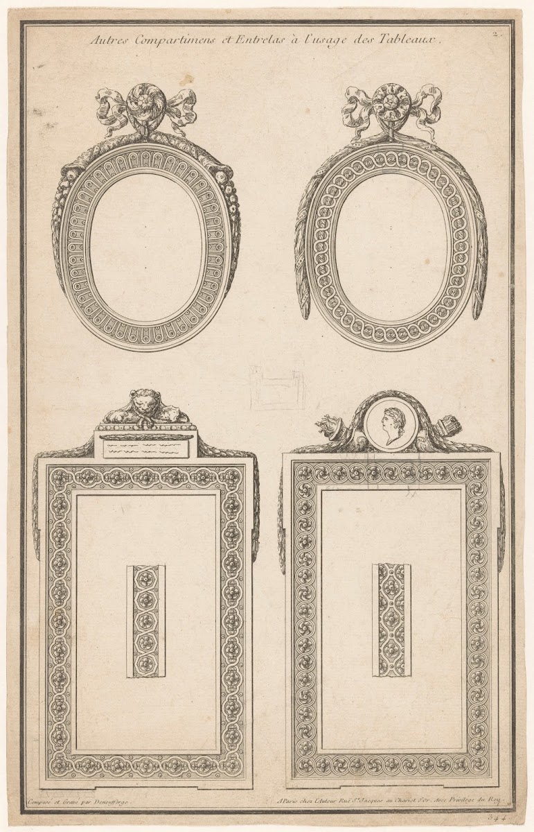 Autres Compartimens et Entrelas à lusage des Tableaux 1767
