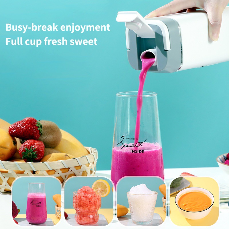 Portable juicer with 12 grinding teeth, up to 400 ml